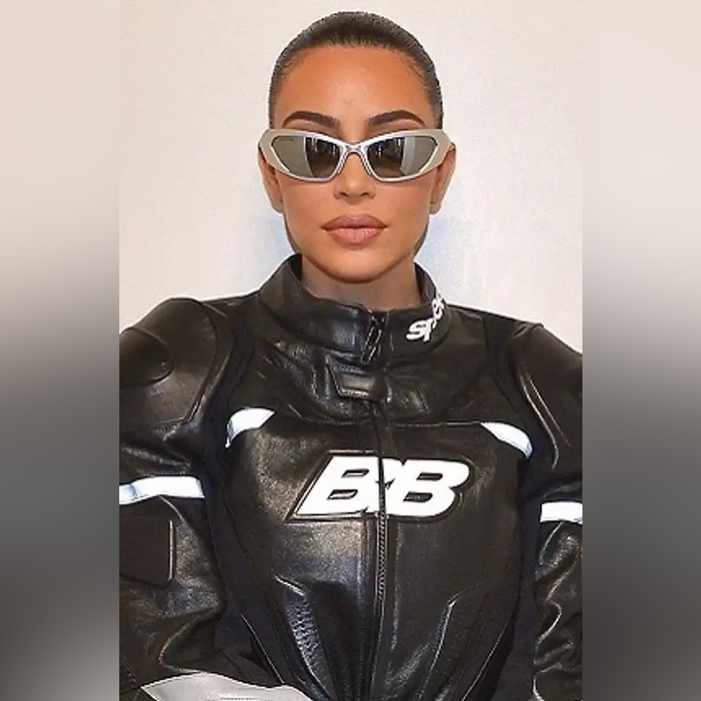 Balenciaga swift silver wrap around sunglasses. (SOLD OUT EVERYWHERE)
